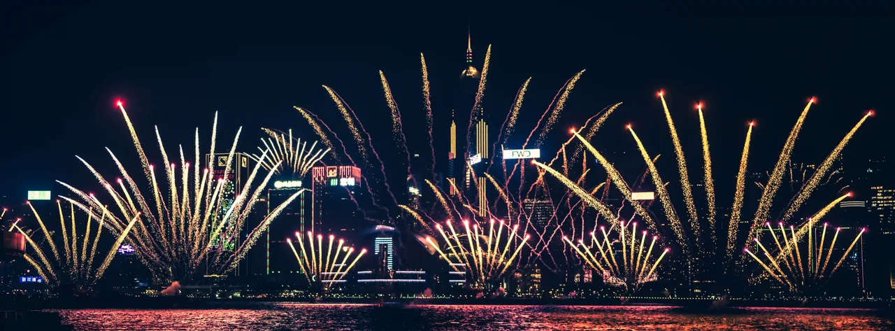 Hong Kong 2024 New Year Fireworks